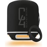 2 Yıl C4 Siyah Taşınabilir Bluetooth Hoparlör Ses Bombası Yüksek Ses Gücü Sese Duyarlı LED Işık Res