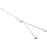 2 Yollu Beyaz Rgb Led Şerit Splitter Bağlantı Kablosu Dc 5V-12V Y Şekli Uzatma Kablosu Çoklayacı Çoğaltıcı Konnektör