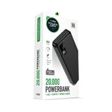 20.000 Mah Kablolu Dijital Göstergeli 20.000 Mah Garantili Dahili Stand Tx209 Siyah Powerbank
