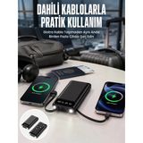 20.000 Mah Led Işıklı Lcd Ekran Usb Girişli Type-C Lightning Powerbank Yeni Nesil