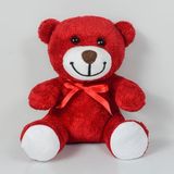 20-25 cm Papyonlu Pelüş Ayıcık, 20 cm Teddy Bear, Yumuşak, Sevgiliye Hediye, Teddy,Peluş Ayıcık,Plush Toys,Oturan ayı,Ofis Hediyesi,Renkli Ayıcık (Kırmızı)