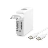 20.2V 4.3A 87W Laptop Adaptörü - Type-C - Apple Asus Dell Uyumlu - Beyaz Hd8899