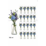 20 Adet 100 ml Küçük Şeffaf Cam Vazo Mini Dekoratif Şişe (Çiçeksiz)