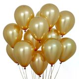 20 Adet 12 İnç 30 Cm Metalik Altın Balon Doğum Günü Süsleme