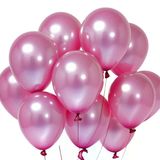 20 Adet 12 İnç 30 Cm Metalik Fuşya Balon Doğum Günü Süsleme