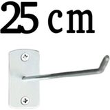 20 Adet 25 cm Metal Kanca Duvara ve Suntaya Monte Askı Aksesuarları - Seçenek 1 - Afrika Cevizi