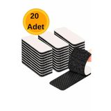 20 Adet 2x5 Cm Arkası Yapışkanlı Cırt Cırt Bant Halı Kilim Koltuk Örtüsü Tablo Sabitleyici