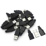20 Adet 4pin 2.0 Usb Erkek Soket Plastik Kapaklı Usb Fiş Konektör