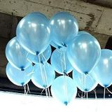 20 Adet Açık Mavi Metalik Uçan Özellikli Balon