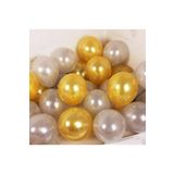 20 Adet Gold-Beyaz Metalik Balon