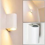 20 Adet Iç Dış Mekan Dekoratif Çift Yönlü Modern Aplik Oval Beyaz
