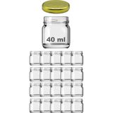 20 Adet Mini-Küçük Cam Kavanoz Numune, Mama, Düğün ve Kına Şekerleme Kavanozu 40ML.