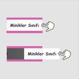 20 Adet Minikler Sınıf İsimliği MEB Uyumlu Kendinden Yapışkanlı Değiştirilebilir Sınıf Kapı İsimliği