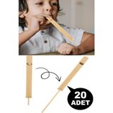 20 Adet Oyuncak Bambu Kuş Dili Düdük Karne Hediyesi Sağlıklı Nefesli Çalgı Doğum Günü Hediyesi Flüt