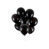20 Adet Siyah Balon Helyumla Uçan Balon