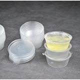 20 Adet Sızdırmaz 40 Ml Mini Plastik Saklama Kabı Sosluk Buzluk Kabı, Et Suyu, Kemik Suyu, Sos Kabı Şeffaf