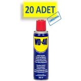 20 Adet Wd-40 Çok Amaçlı Sıvı, Yağ Çözücü, Pas Sökücü, Temizleyici ve Koruyucu Bakım Spreyi 200 ml