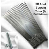 20 Adet Yassı Mangal Şişi,patlıcan Domates Sebze Tavuk Kanat Şişi, 50 Cm Yassı Şiş,1 Şiş Kutusu
