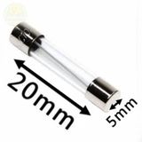 20 Amper Mini Boy Cam Sigorta 5x20 Mm - 100 Adet