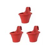 20 Cm Askılı Balkon Saksı, 3 Litre Kapasite, 3 Adet Set