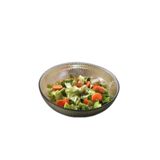 20 Cm Cam Salata Tabağı Füme Salata Kasesi Orta Boy Tabak 2-3 Kişilik, Kahverengi