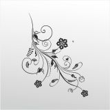 20 cm Çiçek Deseni Folyo Sticker