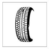 20 cm Oto Lastik İzi Folyo Sticker