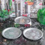 20 Cm Servis Sunum Tepsisi 3 Adet 430 Kalite Krom Çelik – Fırına Uygun, Kararma Yapmaz, Meze Kebap Kahve Sunumluk