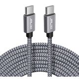 [20 ft/6 m] USB C - USB C Kablosu, JALIXI Ekstra Uzun USB Tip C - Tip C Kablosu Hızlı Şarj 60 W PD Şarj Kablosu Samsung Galaxy S21 S20, Note 20, Piksel, Anahtar ve USB-C Pad Dizüstü Bilgisayar Telefonu ile Uyumlu