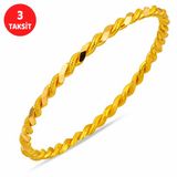 20 Gram 22 Ayar Paftalı Burgu Bilezik - 22 / Sarı