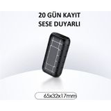 20 Gün Ses Kayıt Cihazı 32GB Sese Duyarı Kulaklıkla Kayıt Dinleme