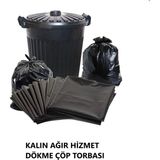 20 kg Dökme Çöp Torbası 80X110 cm Ağır Hizmet Kalın Çöp Poşeti Jumbo Boy Siyah Renkli - 80 x 110 cm