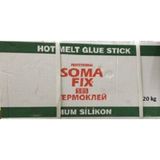 20 KG Kalın 11.3x300 MM Somafıx Mum Silikon Sıcak Çubuk Şeffaf Koli