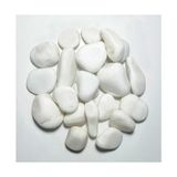 20 kg.Tamburlanmış Dolomit Dekoratif Taş Beyaz - 15 cm