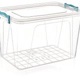 20 Litre Kilitli Kapak Dikdörtgen Kiler Saklama Kabı 48x31 H:20cm Her Gıdaya Uygun Sağlıklı Plastik