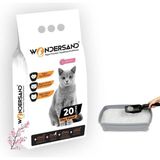 20 Lt Beyaz Bentonit Ince Tane Japon Kirazı Kokulu Süper Topaklanan Premium Kedi Kumu