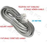 20 Metre Ankastre Ev Içi Arasi Telefon Kablosu