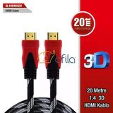 20 Metre Hdmı Kablo Altın Uçlu V2.0 (3840*2160) 4K 60Hz Kablosu (20Mt) Örgülü Kablo