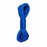 20 Metre Mavi Naylon İp 3 mm, Çok Amaçlı Dayanıklı Çamaşır İpi, Kamp Bahçe Balkon Hamak ve Taşıma Sabitleme İpi, Dayanıklı Çamaşır İpi Kalın, Asma İpi Güçlü Halat İp, Sağlam İp, Kaliteli