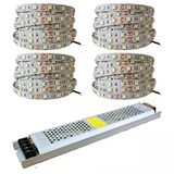 20 Metre Şerit Led Günışığı Renk + 12V 25 Amper 300 Watt Led Trafo - 3 Dirençli Double Pcb - Oturma Odası, Yatak Odası Ve Mutfak İçin Gizl