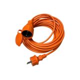 20 Metre Seyyar Uzatma Kablosu – 3x1.5mm² Kablo, IP44 Koruma, Turuncu Renk, Fransız Tipi Fiş, 250V/16A, Dış Mekan Uyumlu Bylion