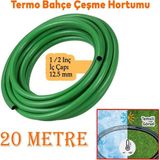 20 Metre Termo Bahçe Hortumu Dayanıklı 3 Katlı Sağlam Çeşme Su Sulama Yıkama Hortum 12.5 mm