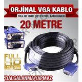 20 METRE VGA MÖNİTÖR PROJEKSİYON MÖNİTÖR TV KABLOSU FİLTRELİ