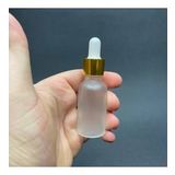 20 Ml Gold Metal Kapaklı Buzlu Cam Damlalıklı Şişe , 20Cc Damlalıklı Buzlu Cam Şişe x 6 Adet