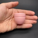 20 ml Kapaklı Pembe Krem Kavanozu, 20 cc Minik Pomat Kutusu, Mini Krem Kutusu x 10 Adet - Ahşap