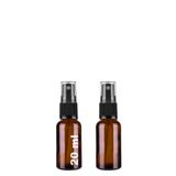 20 ml Kapaklı Sprey Şişesi 20 Cc Fısfıs Kolonya Dezenfektan Cam Şişe 2 Adet (Amber Şişe | Siyah Sprey, 20 ml)