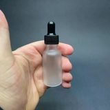 20 Ml Siyah Plastik Kapaklı Buzlu Cam Damlalıklı Şişe , 20Cc Damlalıklı Buzlu Cam Şişe x 6 Adet