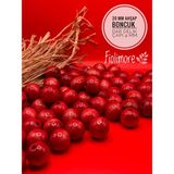 20 mm Ahşap Boncuk (50 Gram 21 Adet) Dar Delik Çapı 4 mm Makrome Çanta Bileklik Takı Renkli - Kırmızı