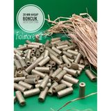 20 mm Kesme Boru Ahşap Boncuk (50 Gram 93 Adet) Delik Çapı 3 mm Makrome Tasarım Takı Bileklik - Altın Sarı