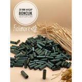 20 mm Kesme Boru Ahşap Boncuk (50 Gram 93 Adet) Delik Çapı 3 mm Makrome Tasarım Takı Bileklik - Haki Yeşili